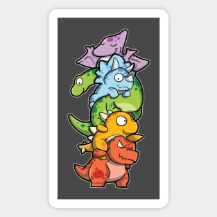 Rainbow DInosaur Stack Magnet